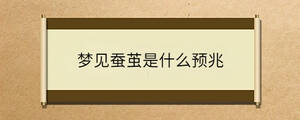 夢見蠶繭是什么預(yù)兆