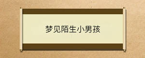 夢(mèng)見(jiàn)陌生小男孩