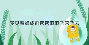 夢(mèng)見蜜蜂成群密密麻麻飛來飛去
