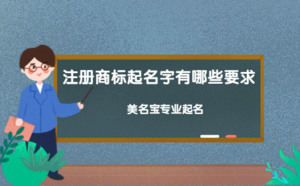 注冊商標(biāo)起名字有哪些要求